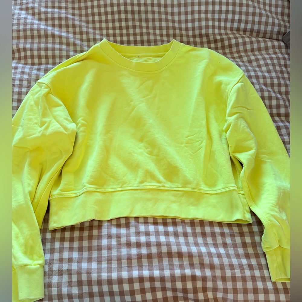 Lululemon sweatshirt size 6 - neon yellow